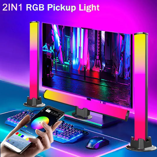 RGB Music Rhythm Ambient Lamp With App Control For TV Compute Gaming Desktop Decor
