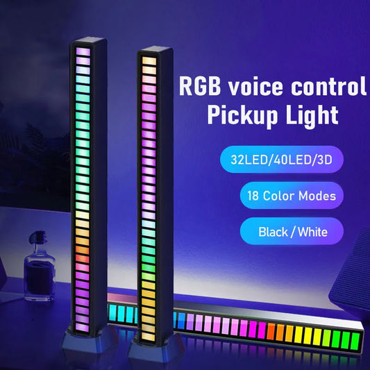 Smart RGB Symphony Sound Control LED Light Music Rhythm Ambient Pickup