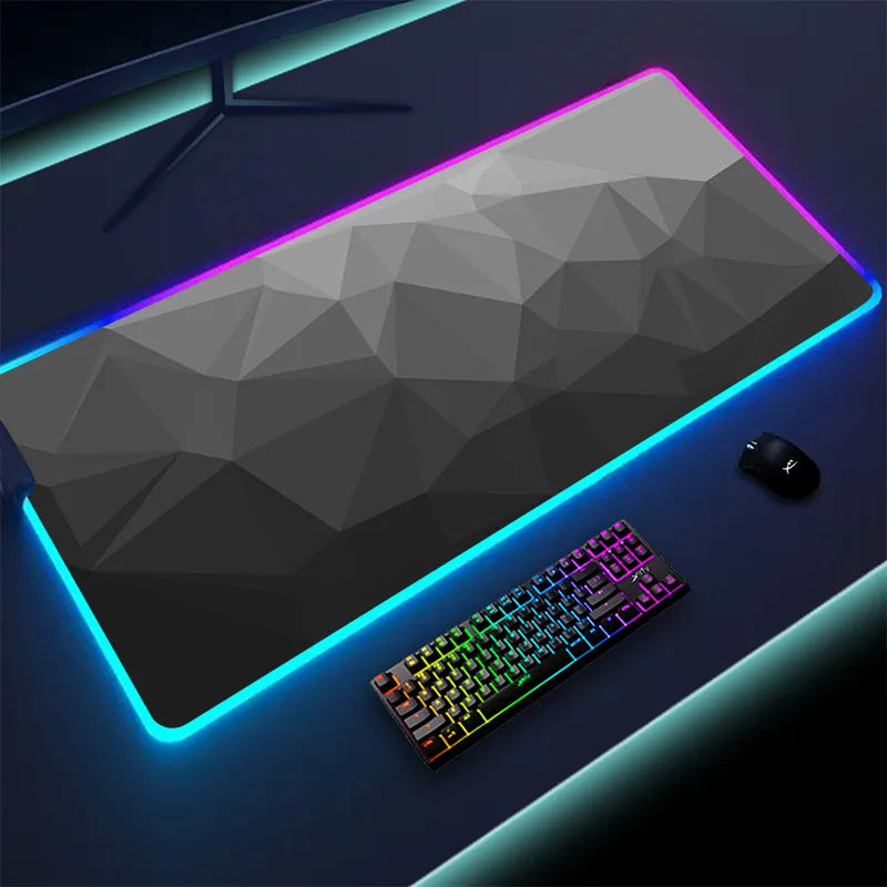 Geometric Large RGB Mouse Pad Gaming
