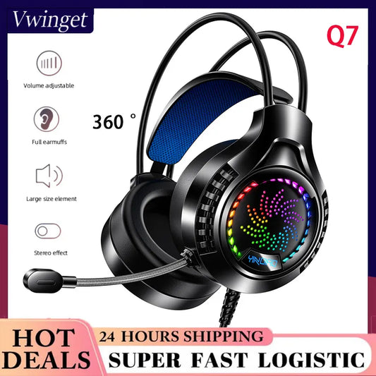 Stereo Gaming Headset For One PC 3.5mm Led Light