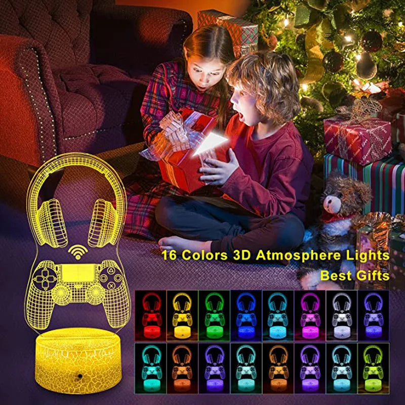 Gamepad Gifts 3D LED Gaming Setup Rgb Lamp for Palystaion Games